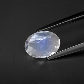 Pietra di luna arcobaleno Blu bianco naturale da 1.32 ct, Taglio ovale, VS