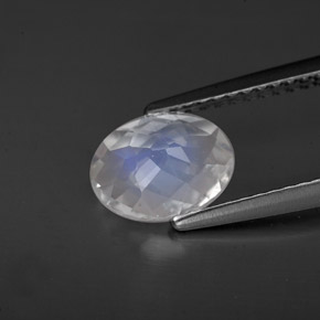 Pietra di luna arcobaleno Blu bianco naturale da 1.08 ct, Taglio ovale, VS