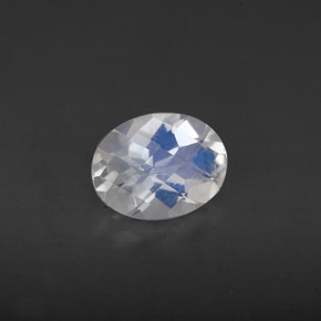 Pietra di luna arcobaleno naturale bianco da 1,04 ct, taglio ovale, VS