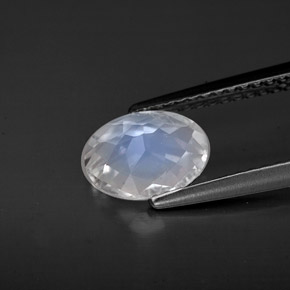 Pietra di luna arcobaleno Blu bianco naturale da 1.13 ct, Taglio ovale, VS
