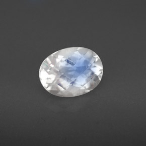 Pietra di luna arcobaleno naturale bianco da 1,42 ct, taglio ovale, VS