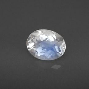 Pietra di luna arcobaleno naturale bianco da 1,31 ct, taglio ovale, VS