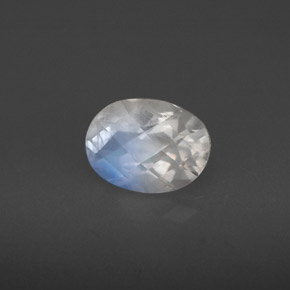 Pietra di luna arcobaleno Blu bianco naturale da 1.30 ct, Taglio ovale, VS