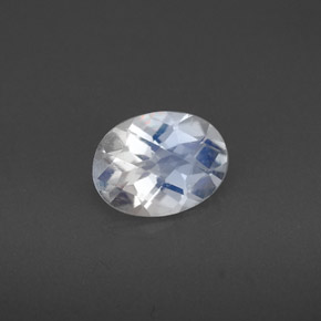 Pietra di luna arcobaleno naturale bianco da 1,05 ct, taglio ovale, VS