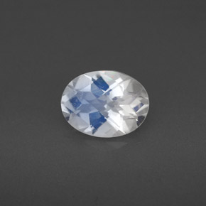 Pietra di luna arcobaleno naturale bianco da 1,05 ct, taglio ovale, VS