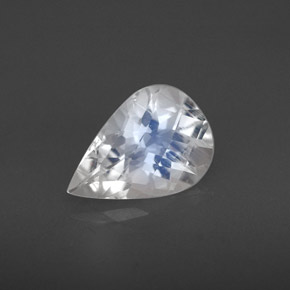 Pietra di luna arcobaleno naturale bianco da 1,40 ct, taglio a pera, VS