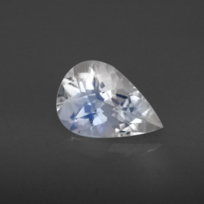 Pietra di luna arcobaleno naturale bianco da 1,40 ct, taglio a pera, VS