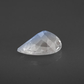 Pietra di luna arcobaleno naturale bianco da 1,40 ct, taglio a pera, VS