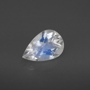 Pietra di luna arcobaleno naturale bianco da 1,17 ct, taglio a pera, VS