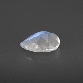 Pietra di luna arcobaleno naturale bianco da 1,17 ct, taglio a pera, VS