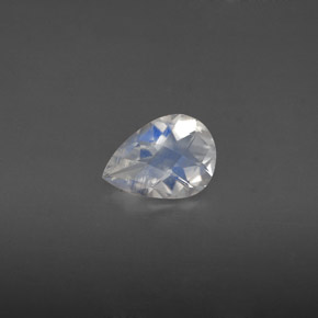 Pietra di luna arcobaleno naturale bianco da 0,79 ct, taglio a pera, VS