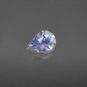 Pietra di luna arcobaleno naturale bianco da 0,86 ct, taglio a pera, VS