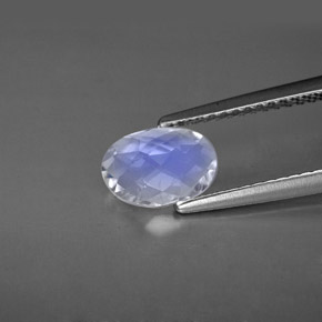 Pietra di luna arcobaleno Blu bianco naturale da 1.06 ct, Taglio ovale, VS