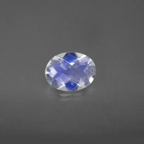 Pietra di luna arcobaleno naturale bianco da 0,94 ct, taglio ovale, VS