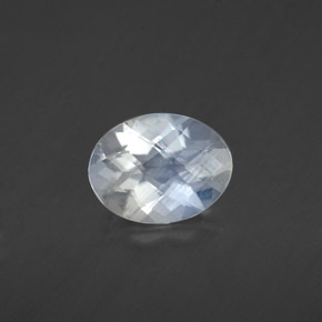 Pietra di luna arcobaleno naturale bianco da 1,06 ct, taglio ovale, trasparente