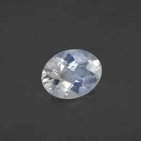Pietra di luna arcobaleno naturale bianco da 1,06 ct, taglio ovale, trasparente