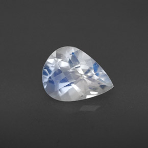 Pietra di luna arcobaleno naturale bianco da 1,28 ct, taglio a pera, VS