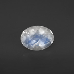 Pietra di luna arcobaleno naturale bianco da 1,34 ct, taglio ovale, VS