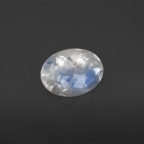 Pietra di luna arcobaleno naturale bianco da 1,34 ct, taglio ovale, VS