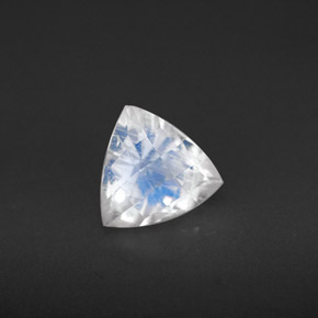 Pietra di luna arcobaleno naturale bianco da 1,20 ct, trillion, VS