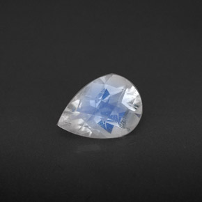 Pietra di luna arcobaleno Blu bianco naturale da 0.86 ct, Forma a pera, VS