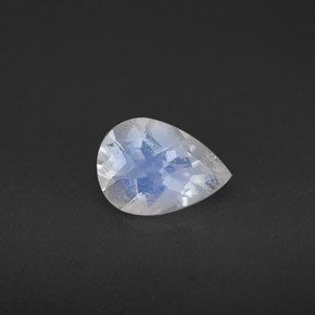 Pietra di luna arcobaleno Blu bianco naturale da 0.86 ct, Forma a pera, VS