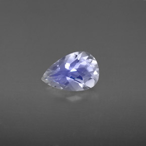 Pietra di luna arcobaleno Blu bianco naturale da 1.11 ct, Forma a pera, VVS-VS
