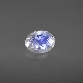Pietra di luna arcobaleno naturale bianco da 1,10 ct, taglio ovale, VS