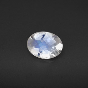 Pietra di luna arcobaleno Blu bianco naturale da 0.85 ct, Taglio ovale, VS