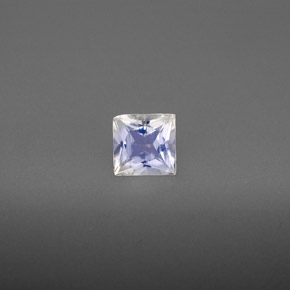 Pietra di luna arcobaleno naturale bianco da 0,57 ct, quadrato, VS