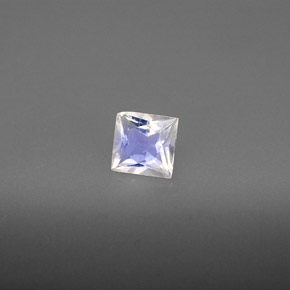 Pietra di luna arcobaleno naturale bianco da 0,57 ct, quadrato, VS