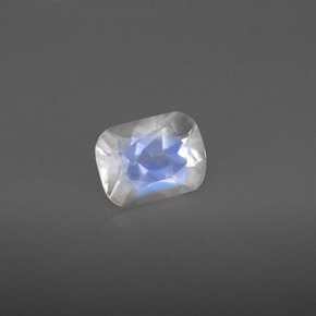 Pietra di luna arcobaleno Blu bianco naturale da 1.33 ct, Taglio a cuscino, VS
