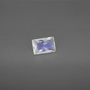 Pietra di luna arcobaleno Blu bianco naturale da 0.42 ct, Taglio a baguette, VS