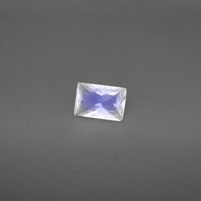 Pietra di luna arcobaleno Blu bianco naturale da 0.42 ct, Taglio a baguette, VS