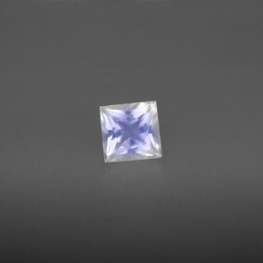 Pietra di luna arcobaleno naturale bianco da 0,62 ct, quadrato, VS