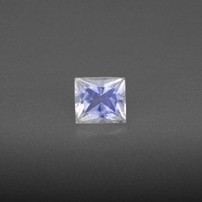 Pietra di luna arcobaleno Blu bianco naturale da 0.75 ct, Taglio a baguette, VS
