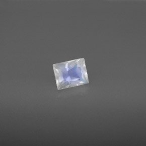 Pietra di luna arcobaleno Blu bianco naturale da 0.55 ct, Taglio a baguette, VS
