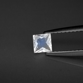 Pietra di luna arcobaleno Blu bianco naturale da 0.23 ct, Quadrato, VS