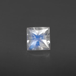 Pietra di luna arcobaleno naturale bianco da 0,62 ct, quadrato, VS