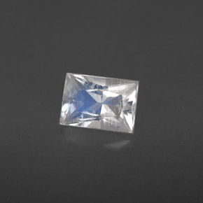 Pietra di luna arcobaleno naturale bianco da 0,64 ct, baguette, VS