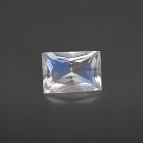 Pietra di luna arcobaleno naturale bianco da 0,79 ct, baguette, VS