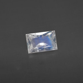 Pietra di luna arcobaleno naturale bianco da 0,44 ct, baguette, VS