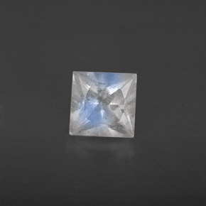 Pietra di luna arcobaleno naturale bianco da 0,61 ct, quadrato, VS