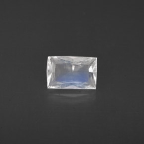 Pietra di luna arcobaleno Blu bianco naturale da 0.45 ct, Taglio a baguette, VS