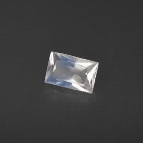 Pietra di luna arcobaleno Blu bianco naturale da 0.45 ct, Taglio a baguette, VS
