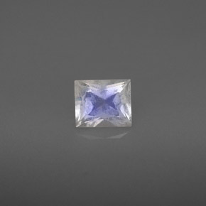 Pietra di luna arcobaleno naturale bianco da 0,83 ct, baguette, VS-SI