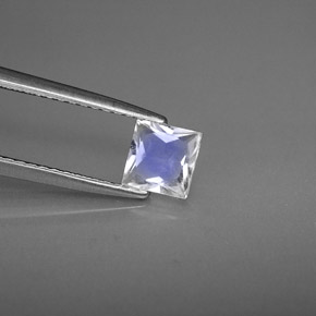 Pietra di luna arcobaleno Blu bianco naturale da 0.53 ct, Quadrato, VS