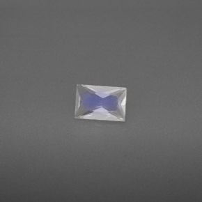 Pietra di luna arcobaleno naturale bianco da 0,51 ct, baguette, VS