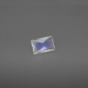 Pietra di luna arcobaleno naturale bianco da 0,51 ct, baguette, VS