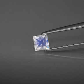 Pietra di luna arcobaleno naturale bianco da 0,30 ct, quadrato, VS